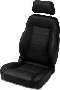 BESTOP TrailMax II Pro Front Reclining Passenger Seat In Black Crush For 1976-06 Jeep CJ Series, Wrangler YJ & Wrangler TJ Models 3945001