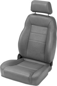 BESTOP TrailMax II Pro Front Reclining Passenger Seat In Grey Denim For 1976-06 Jeep CJ Series, Wrangler YJ & Wrangler TJ Models 3945009