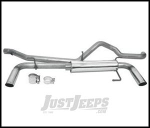 DynoMax Cat Back Exhaust Ultra Flo Stainless Steel Welded Kit With Dual Exit For 2007-11 Jeep Wrangler JK Unlimited 4 Door 39457