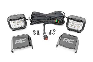 Rough Country 3" Chrome Series LED Lights Wide Angle Osram Pair 70904
