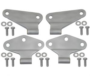 Kentrol Body Door Hinge Set Polished Stainless Steel For 2007-18 Jeep Wrangler JK 2 Door Models (4-Piece) 40580