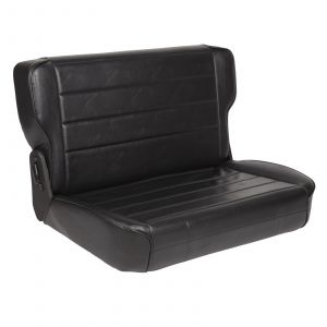 SmittyBilt Rear Fold & Tumble Seat In Black Crush For 1955-95 Jeep CJ Series & Wrangler YJ 41301