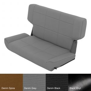 SmittyBilt Rear Seat Fold & Tumbl Style In Grey Denim For 1997-02 Jeep Wrangler TJ 41511