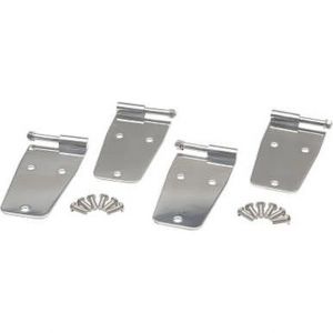 Kentrol Stainless Steel Door Hinges (No Mirror Holes) for 76-93 Jeep CJ-7, CJ-8 Scrambler & Wrangler YJ with Full Steel Doors 30474-