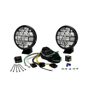 KC HiLiTES 5" Apollo Pro Series 55 Watt Fog Light System With Stone Guards In Black 452