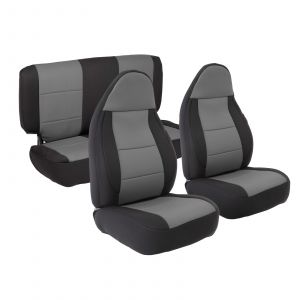 Buy SmittyBilt Neoprene Front & Rear Seat Cover Kit in Black/Gray For  1997-02 Jeep Wrangler TJ Models 471222 for CA$