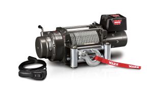 WARN M15000 12V Winch with 90' Wire Rope and Roller Fairlead 47801