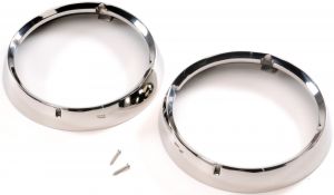 Kentrol Stainless Headlight Rings (Pair) for 72-86 Jeep CJ-5, CJ-6, CJ-7 & CJ-8 30537-
