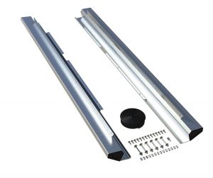 TeraFlex RockGuard Rock Slider Raw Aluminum For 2007-18 Jeep Wrangler JK 4 Door Unlimited 4937310