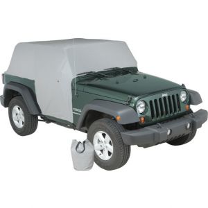 Vertically Driven Products Full Monty Cab Cover With Half Door Ears In Grey For 2007-18 Jeep Wrangler JK 2 Door Models 501162