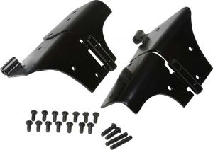 Kentrol Stainless Steel Windshield Hinge Set For 1997-06 Jeep Wrangler TJ & Unlimited (Black) 50477