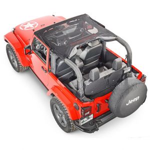 Vertically Driven Products KoolBreez Brief Top In Black Mesh For 2010-18 Jeep Wrangler JK 2 Door Models 50711