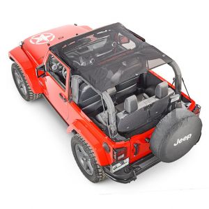 Vertically Driven Products KoolBreez Full Roll Bar Top In Black Mesh For 2010-18 Jeep Wrangler JK 2 Door Models 50713F