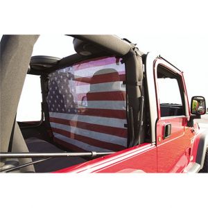 Vertically Driven Products Windstopper With American Flag For 1980-06 Jeep CJ & Wrangler YJ & TJ/TLJ Unlimited Models 508005-1