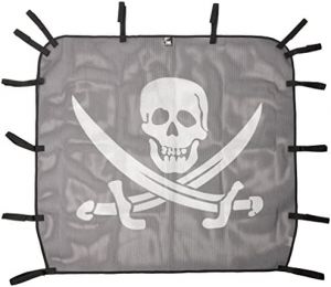 Vertically Driven Products Windstopper With Pirate Flag For 1980-06 Jeep CJ & Wrangler YJ, TJ, TJ Unlimited Models 508005-2