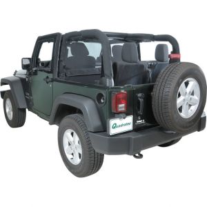 Vertically Driven Products WindStopper Wind Screen In Black Mesh For 2007-18 Jeep Wrangler JK 2 Door Models 508006