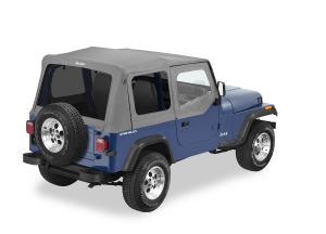 BESTOP Replace-A-Top With Half Door Skins & Tinted Rear Windows In Grey Denim For 1988-95 Jeep Wrangler YJ Models 5112309