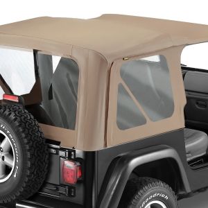 Pavement Ends Replay Replacement Top Dark Tan For 1997-02 Jeep Wrangler TJ (Fits With Half Steel Doors) 51131-33