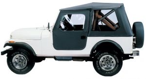 BESTOP Tigertop With 1-Piece Full Soft Doors In Black For 1976-86 Jeep CJ7 Models 5140801