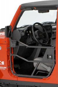 BESTOP HighRock 4X4 Front Element Doors Set In Satin Black For 2007-18 Jeep Wrangler JK 2 Door & Unlimited 4 Door 5181001