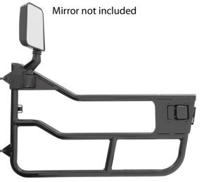 BESTOP HighRock 4X4 Element Doors In Matte/Textured Black For 1980-95 Jeep Wrangler YJ & CJ Series Used On Factory Door Strickers 5182401