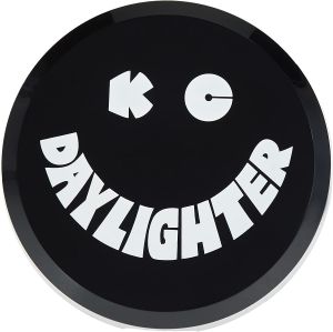 KC HiLiTES 6" Hard Plastic Light Cover In Black With White Smiley Logo 5200
