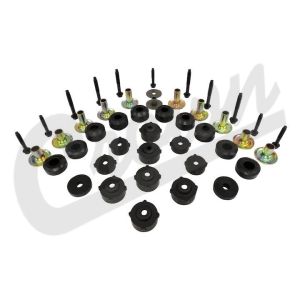 Crown Automotive Body Mount Rubber Master Bushing Kit For 1987-95 Jeep Wrangler YJ 52002723MK