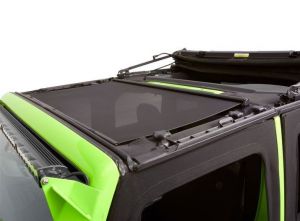 BESTOP Retractable Sunshade for Soft-Top In Black For 2007-18 Jeep Wrangler JK 2 Door & Unlimited 4 Door Models 52405-11