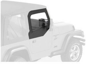 BESTOP Fabric Replacement Upper Door Skins In Black Denim For 1997-06 Wrangler TJ & Wrangler TJ Unlimited 5312115
