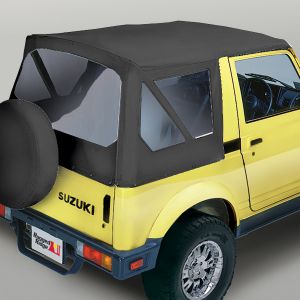 Rugged Ridge Soft Top, Black Denim, Clear Windows for 86-95 Suzuki Samurai 53701.15