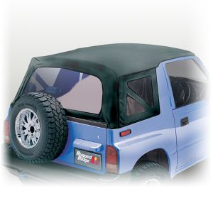 Rugged Ridge Soft Top, Black Denim, Clear Windows for 88-94 Suzuki Sidekicks 53702.15