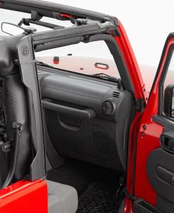 BESTOP Door Surround Kit for Cable Style Soft Tops For 2007-18 Jeep Wrangler JK 2 Door Models 5501001