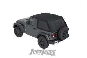 BESTOP Trektop NX Soft Top With Tinted Side & Rear Windows For 2018+ Jeep Wrangler JL 2 Door Models 56862-