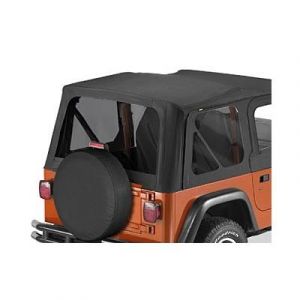 BESTOP Tinted Window Kit For Factory Original & Replace-A-Top In Black Denim For 1997-02 Jeep Wrangler TJ 5812115