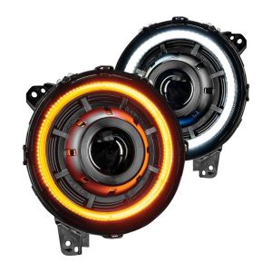 Oracle Lighting Oculus 9" Bi-LED Projector Headlights with White Halo Ring & Amber Switchback Turn Signal for 18-25 Jeep Wrangler JL & 20-25 Gladiator JT 5839-023