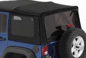 BESTOP Tinted Window Kit For BESTOP Replace-A-Top NX In Black Twill For 2007-09 Jeep Wrangler JK Unlimited 4 Door 5844717