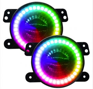 Oracle High Performance 20W LED Fog Lights with ColorSHIFT For 2007-24+ Jeep Wrangler JK, JL, & Jeep Gladiator 5846-001