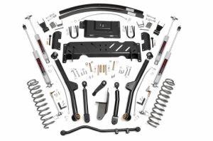 Rough Country 4½" Long Arm Suspension Kit With Full Leaf Springs & N3 Series Shocks For 1984-01 Jeep Cherokee XJ With 2.5L or 4.0L & NP242 Transfer Case 61722
