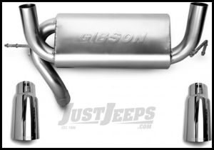 Gibson Performance Stainless Steel Split Rear Dual Tip Exhaust For 2007+ Jeep Wrangler JK & Unlimited 617303