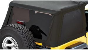 BESTOP Tinted Window Kit For BESTOP Trektop NX In Black Denim For 1997-06 Jeep Wrangler TJ 5822015