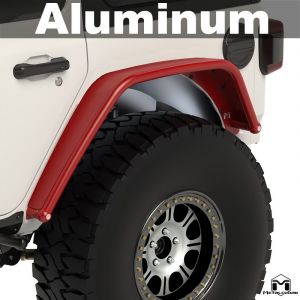 MetalCloak Aluminum Overland Tube Fenders Rear Pair for 18+ Jeep Wrangler JL, JLU 6400-AL-
