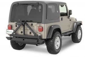 Rock Hard 4X4 Rear Bumper/Tire-Carrier for 76-06 Jeep CJ, Wrangler YJ, TJ & Unlimited RH2001-C