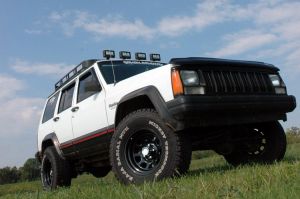 Rough Country 3" Suspension Lift System With Premium N3.0 Series Shocks With Add-A-Leaf For 1984-01 Jeep Cherokee XJ 670N2