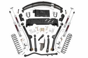 Rough Country 4½" Long Arm Suspension Kit With Full Leaf Springs & N3 Shocks For 1984-01 Jeep Cherokee XJ With 2.5L or 4.0L & NP231 Transfer Case 68622