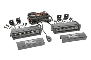 Rough Country 6" Black Series LED Light Bar Single Row Pair 70706BL