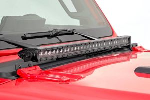 Rough Country 30" LED Hood Mount Light Kit For 2018-20+ Jeep Wrangler JL & Gladiator JT 70054-