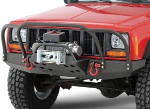 Rock Hard 4X4 Front Bumper in Black for 84-01 Jeep Cherokee XJ RH1015