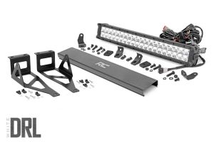 Rough Country LED Light Kit Bumper 20" Chrome Dual Row White DRL For 05-07 Ford F-250/F-350 Super Duty 70664DRL