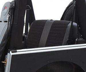 SmittyBilt XRC Rear Seat Cover In Black On Black For 2007-18 Jeep Wrangler JK 2 Door Models 759115