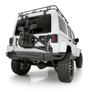 SmittyBilt SRC GEN2 Rear Bumper With Hitch In Black Textured For 2007-18 Jeep Wrangler JK 2 Door & Unlimited 4 Door Models 76614